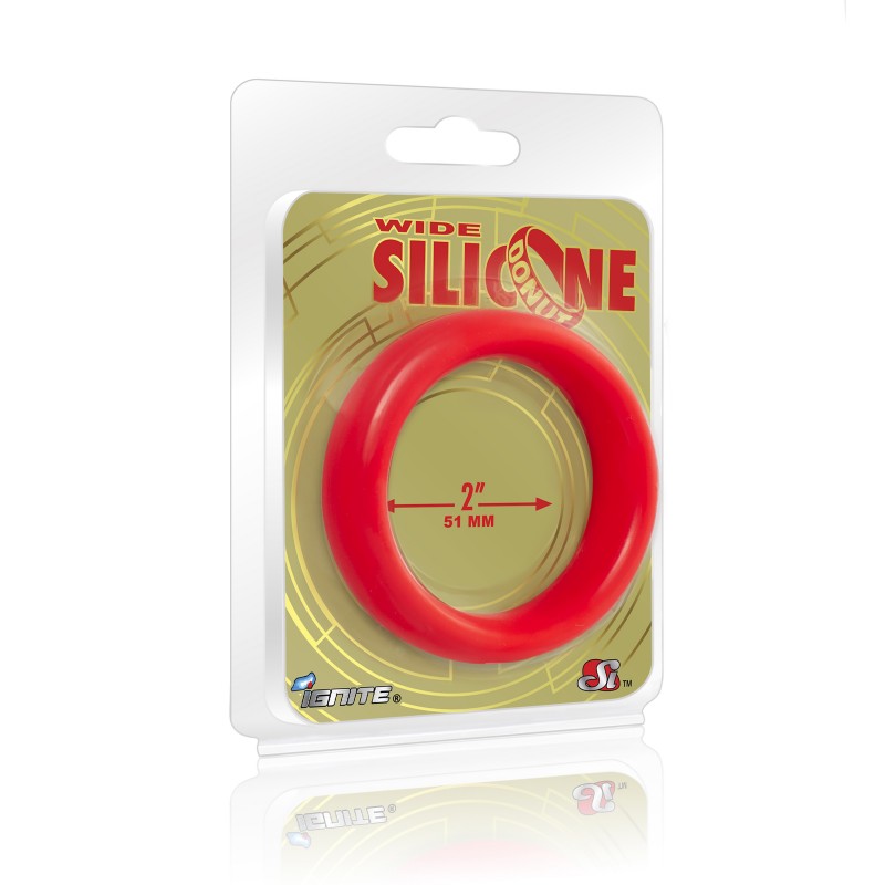 SI IGNITE Wide Silicone Donut 5,1 cm (2 in), Red - TOYS