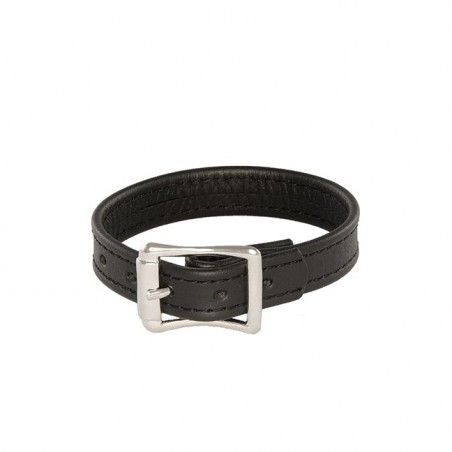 SI IGNITE plain cockring with buckle, leather - TOYS