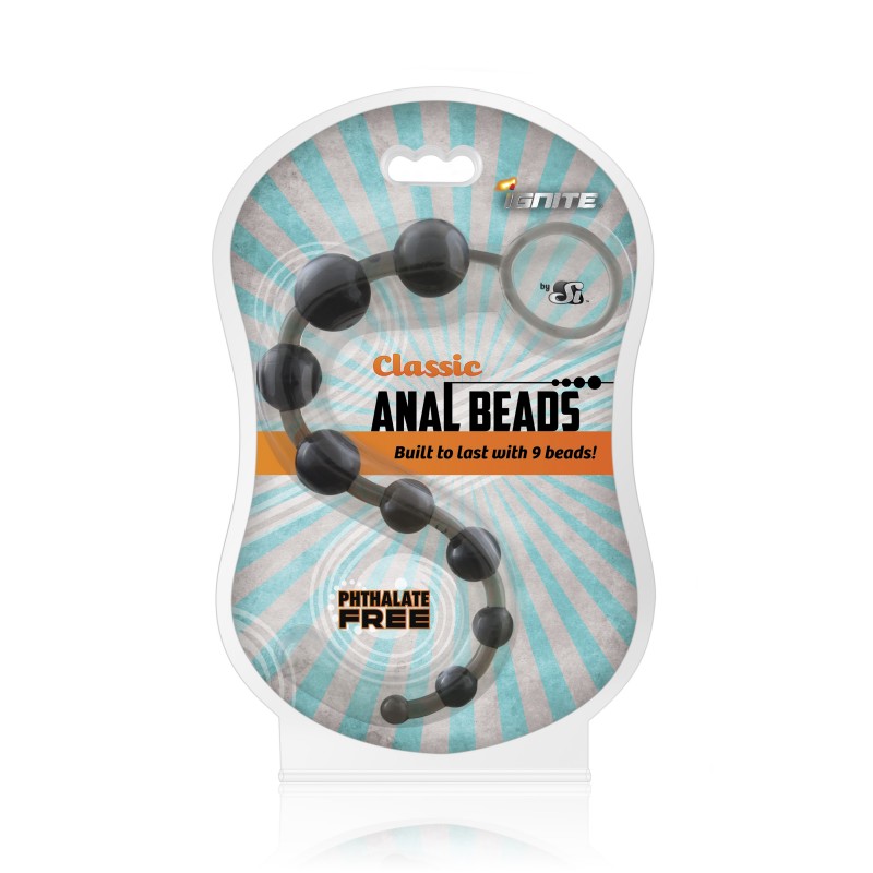 SI Ignite Classic Anal Beads - Smoke - TOYS