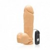 SI IGNITE Vibrating Thick Cock with Balls and Suction, 23 cm (9 in), Flesh - TOYS