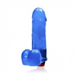 SI IGNITE Thick Cock with Balls and Vibration, 20 cm (8 in), Blue - TOYS