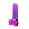 SI IGNITE Thick Cock with Balls and Vibration, 20 cm (8 in), Purple - TOYS