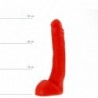 ALL RED Dildo Justin, Vinyl, Red, 29 cm (11,4 in), Ø 5 cm (2 in) - TOYS