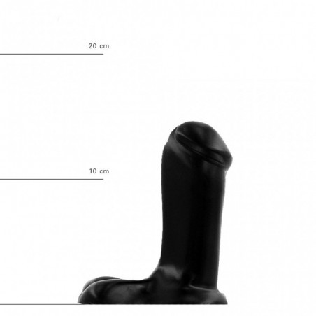 ALL BLACK Dildo Matthew, Vinyl, Black, 14 cm (5,5 in), Ø 5 cm (2 in) - TOYS