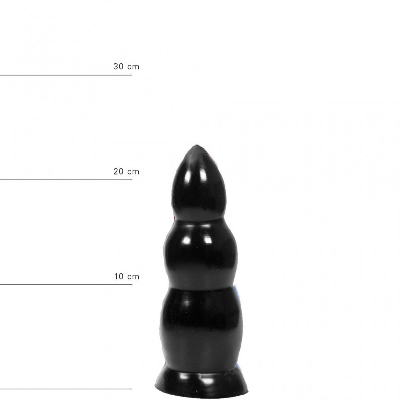 ALL BLACK Triple Anal Plug, - TOYS