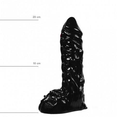 ALL BLACK Dildo Chris, Vinyl, Black, 18 cm (7,1 in), Ø 4,5 cm (1,8 in) - TOYS