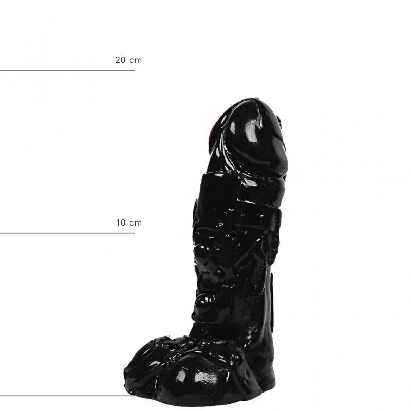 ALL BLACK Dildo Dean, Vinyl, Black, 15 cm (5,9 in), Ø 4 cm (1,6 in) - TOYS