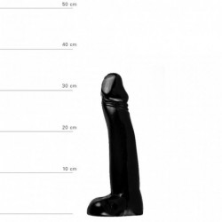 ALL BLACK Dildo Rod, Vinyl, Black, 34 cm (13 in), Ø 5,5 cm (2,25 in) - TOYS