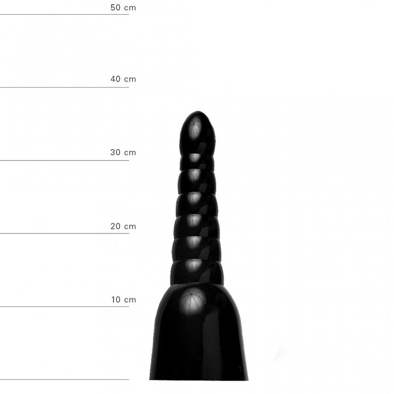 ALL BLACK Butt Plug, Vinyl, Black, 22 cm (8,7 in), Ø 6,5 cm (2,5 in) - TOYS