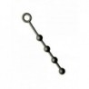 Anal Chain, Rubber Cord, Silicone, S-S-S-S, Black - TOYS